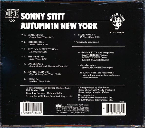 Sonny Stitt - Autumn In New York