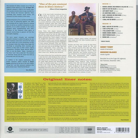 Sonny Terry, Brownie McGhee - At Sugar Hill (+2 bonus tracks) (ltd. ed.) (180g)