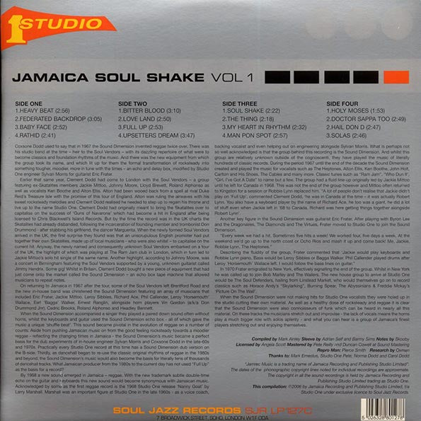 Sound Dimension - Jamaica Soul Shake Vol 1 (ltd. ed.) (2xLP) (silver vinyl)