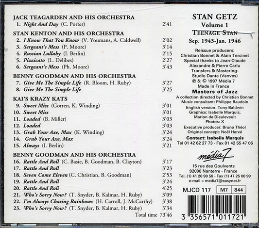 Stan Getz - Volume 1: Teenage Stan 1943-1946 Complete Edition
