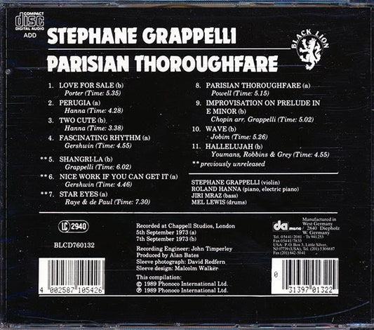 Stephane Grappelli - Parisian Thoroughfare