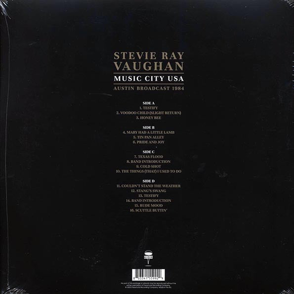 Stevie Ray Vaughan - Music City USA: Austin Broadcast 1984 (2xLP)
