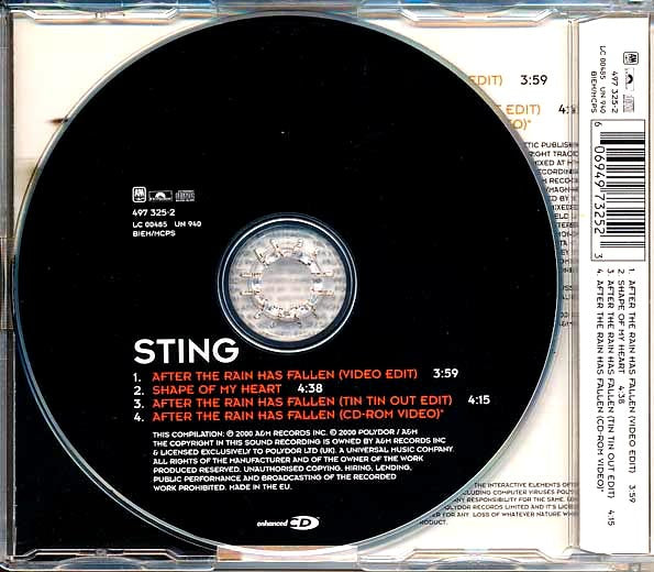 Sting - After The Rain Has Fallen (4 Track EP)