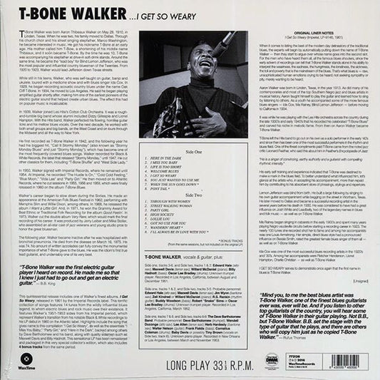 T-Bone Walker - I Get So Weary (ltd. ed.) (180g)