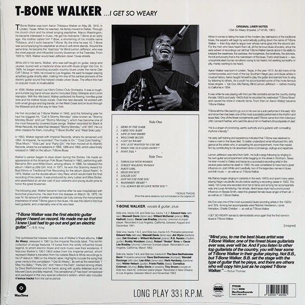 T-Bone Walker - I Get So Weary (ltd. ed.) (180g)