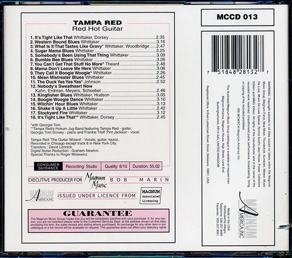 Tampa Red - Red Hot Guitar (marked/ltd stock)