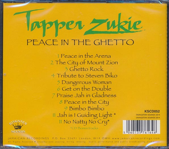 Tappa Zukie - Peace In The Ghetto