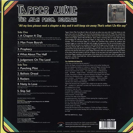 Tappa Zukie - The Man From Bozrah (180g)
