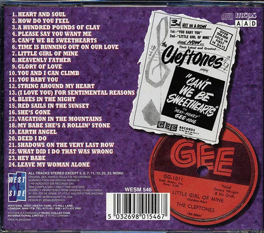 The Cleftones - Heart And Soul + For Sentimental Reasons (2 albums on 1 CD) (24 tracks)