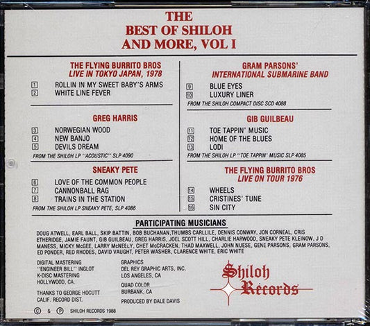 The Flying Burrito Brothers, Gram Parsons, Greg Harris, Etc. - The Best Of Shiloh And More Volume 1