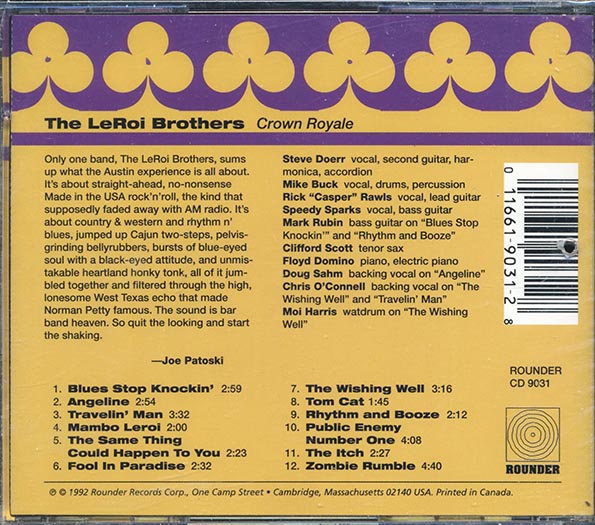 The Leroi Brothers - Crown Royale (marked/ltd stock)