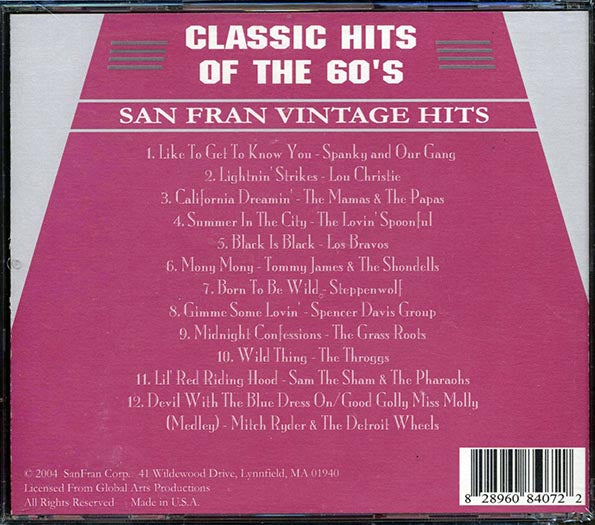 The Mamas & The Papas, The Troggs, Los Bravos, Steppenwolf, Etc. - Classic Hits Of The 60's