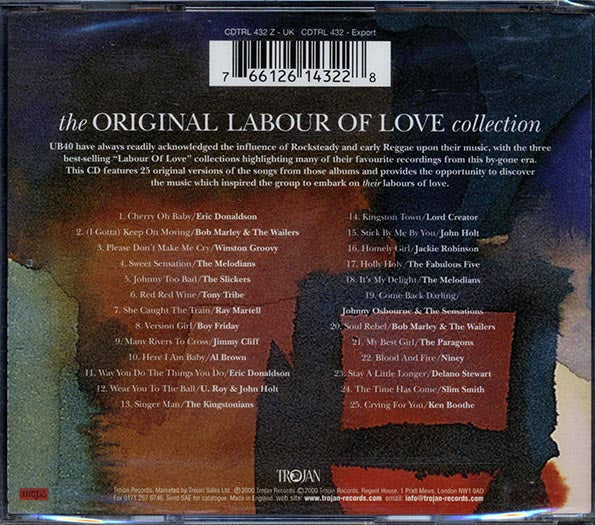 The Melodians, The Slickers, Eric Donaldson, Bob Marley & The Wailers, Etc. - The Original Labour Of Love Collection (25 tracks)