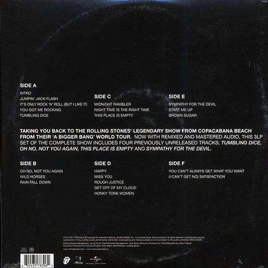 The Rolling Stones - A Bigger Bang: Live On Copacabana Beach (ltd. ed.) (3xLP) (colored vinyl)
