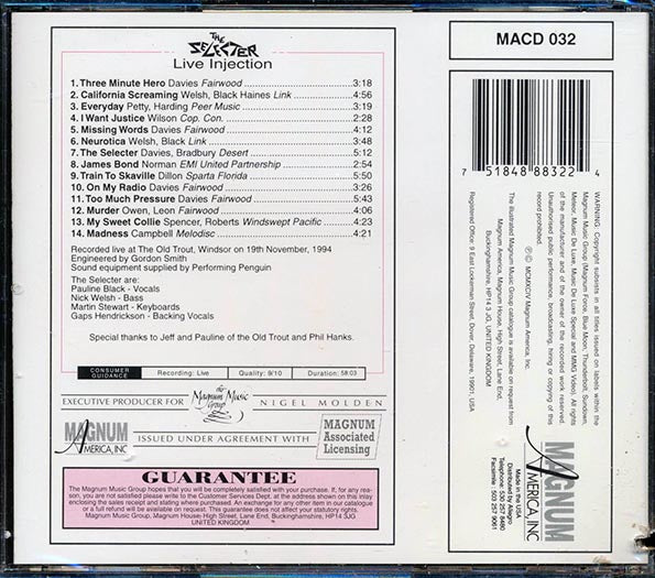 The Selecter - Live Injection (marked/ltd stock)