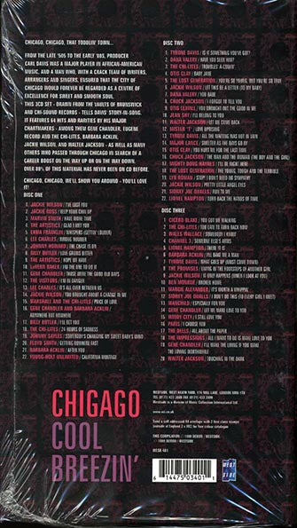 Tyrone Davis, The Artistics, Jackie Wilson, Chuck Jackson, Otis Clay, Etc. - Chicago Cool Breezin: A Windy City Rhythm 'N Soul Compendium 1966-1983 (tall casebound set) (64 tracks) (3xCD) (box set)