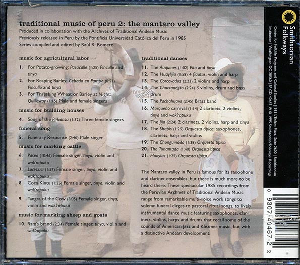 Various - Traditional Music Of Peru 2: The Mantaro Valley (marked/ltd stock)