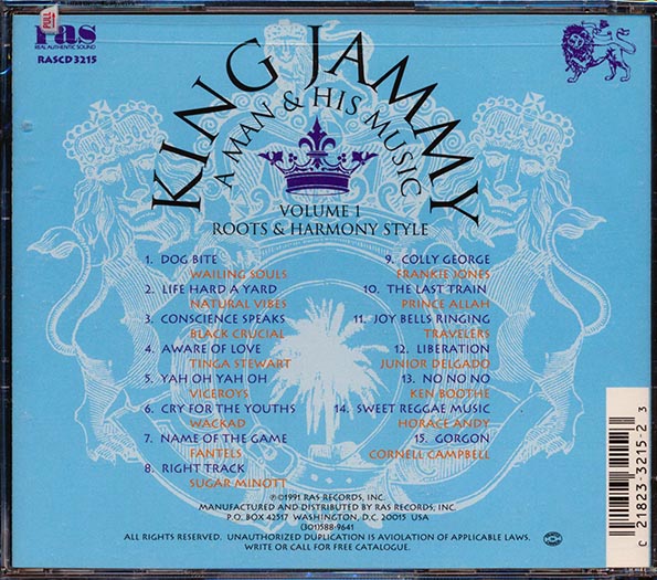 Wailing Souls, The Viceroys, Horace Andy, Etc. - King Jammy A Man & His Music Volume 1 Roots & Harmony Style (marked/ltd stock)