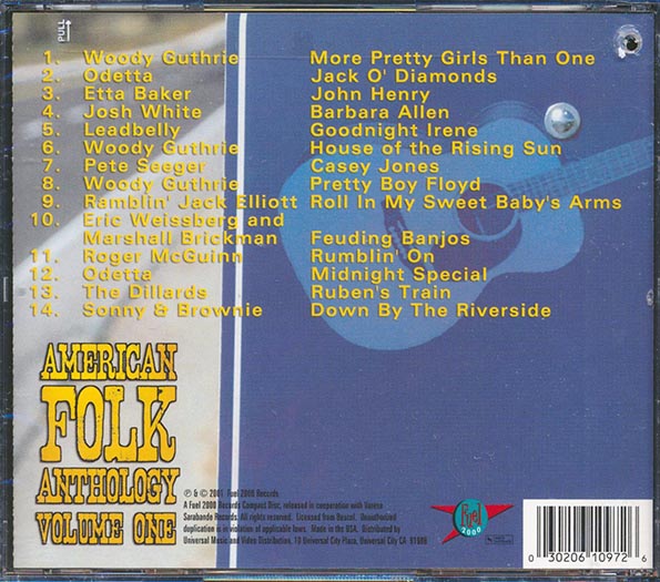 Woody Guthrie, Odetta, Ramblin' Jack Elliott, Leadbelly, Pete Seeger, Etc. - American Folk Anthology Volume 1 (incl. large booklet) (marked/ltd stock) (remastered)