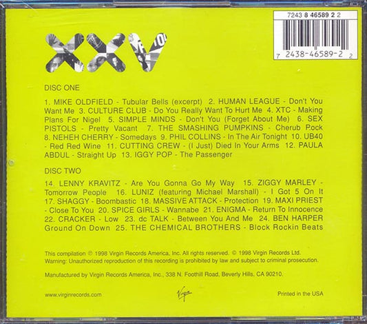 XTC, Human League, Culture Club, Iggy Pop, Mike Oldfield, Etc. - First Generation: Twenty Five Years Of Virgin Records (25 tracks) (2xCD)
