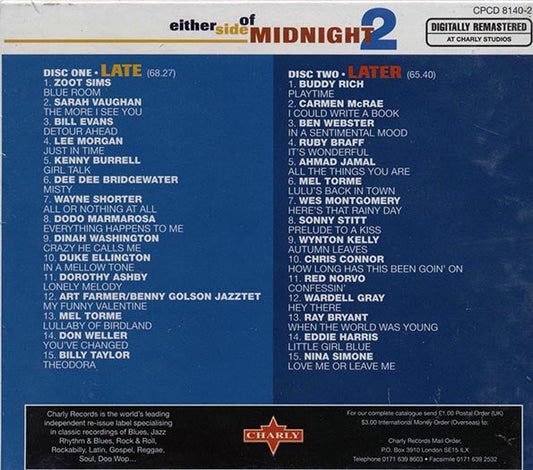 Zoot Sims, Sarah Vaughan, Bill Evans, Wayne Shorter, Etc. - Either Side Of Midnight 2: 30 More Cool Jazz Classics (30 tracks) (2xCD) (box set)