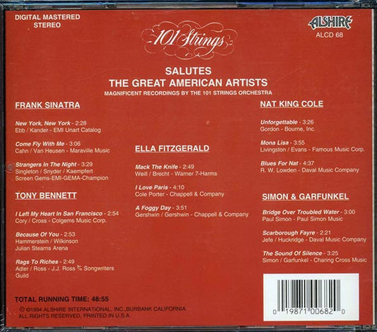 101 Strings - Salutes The Great American Aritists Volume 1