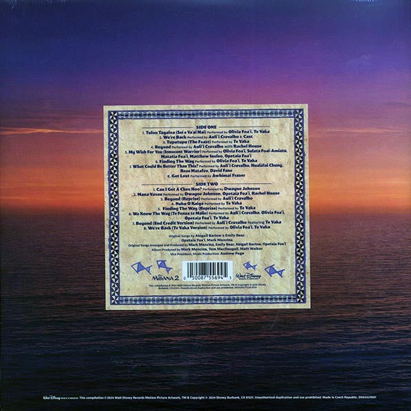 Abigail Barlow, Emily Bear, Opetaia Foa'i, Mark Mancina - Moana 2 (blue splatter vinyl)