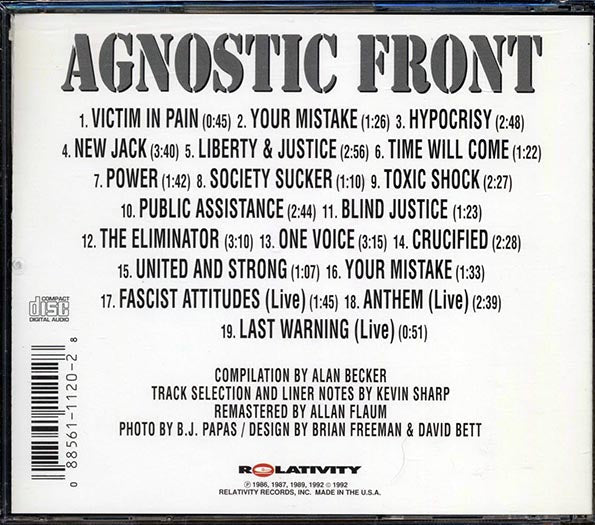 Agnostic Front - The Best Of: To Be Continued