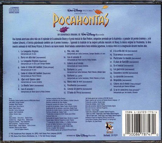 Alan Menken, Stephen Schwartz, Etc. - Pocahontas: Un Soundtrack Original De Walt Disney Records