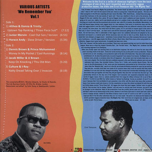 Althea & Donna, Horace Andy, Jacob Miller, Culture, Etc. - We Remember You Volume 1: The Mighty Two Joe Gibbs & Errol Thompson