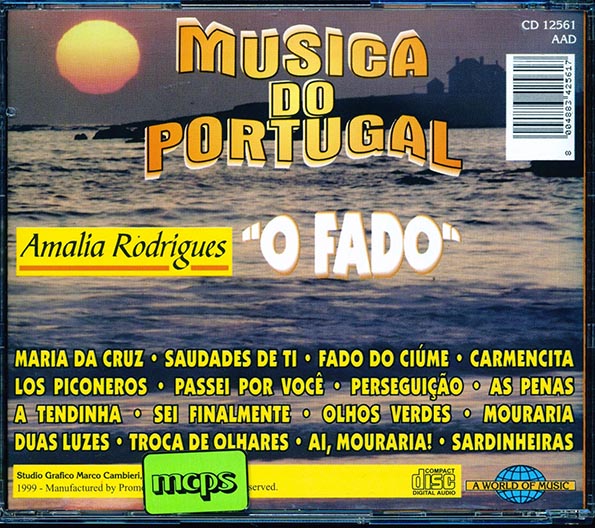 Amalia Rodrigues - O Fado: Musica Do Portgugal