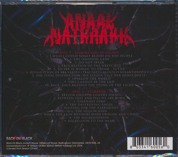 Anaal Nathrakh - Domine Non Es Dignus + Eschaton (2 albums on 2 CDs) (2xCD)