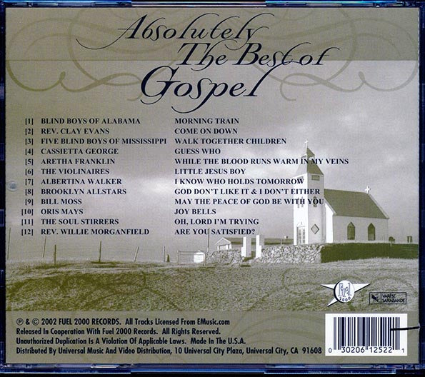 Aretha Franklin, The Soul Stirrers, Blind Boys Of Alabama, Bill Moss, Etc. - Absolutely The Best Of Gospel Volume 3 (marked/ltd stock)