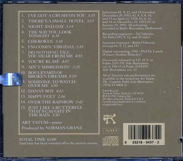 Art Tatum - Solo Masterpieces Volume 6 (marked/ltd stock)