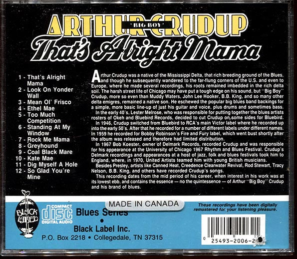 Arthur Big Boy Crudup - That's Alright Mama (marked/ltd stock)