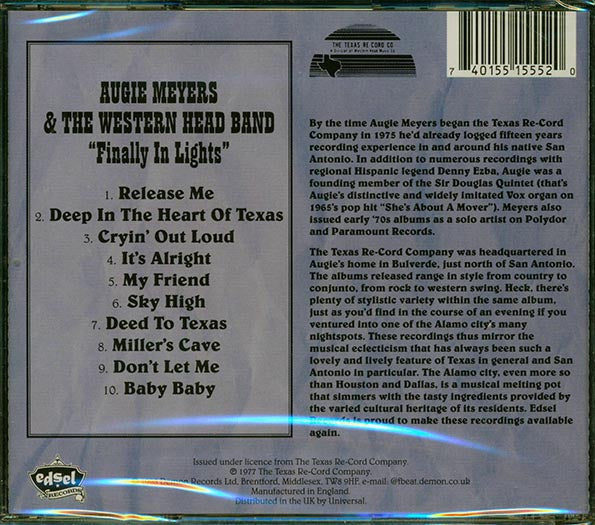 Augie Meyers & The Western Head Band - Finally In Lights
