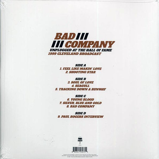 Bad Company - Unplugged At The Hall Of Fame: 1999 Cleveland Broadcast (2xLP)
