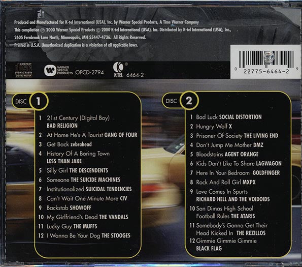 Bad Religion, The Muffs, Gang Of Four, Zebrahead, Etc. - Double Shot Punk (24 tracks) (2xCD) (marked/ltd stock)