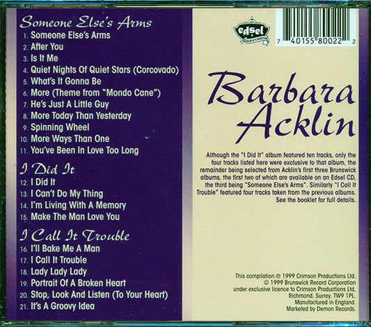 Barbara Acklin - Someone Else's Arms + I Did It + I Call It Trouble (21 tracks)