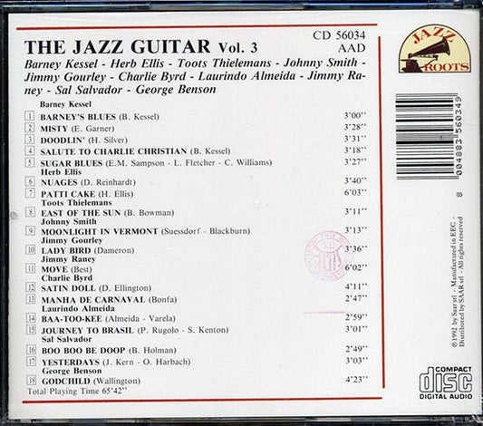 Barney Kessel, Herb Ellis, Toots Thielemans, Etc. - The Jazz Guitar Volume 3