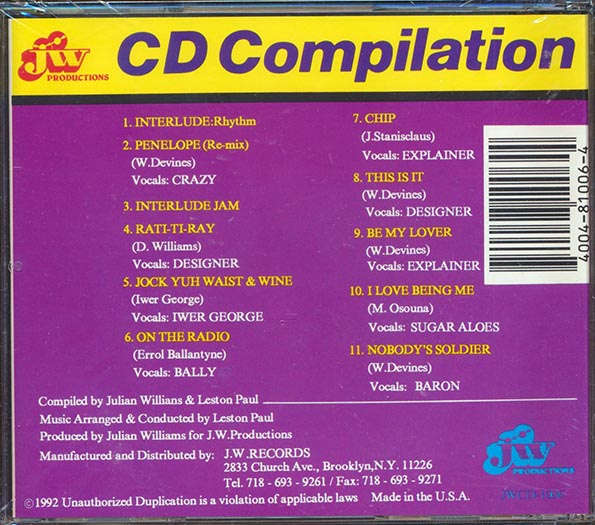 Baron, Explainer, Iwer George, Etc. - JW Records CD Compilation Volume 2