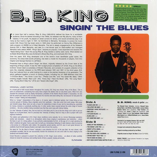 BB King - Singin' The Blues (+3 bonus tracks) (ltd. ed.) (180g)