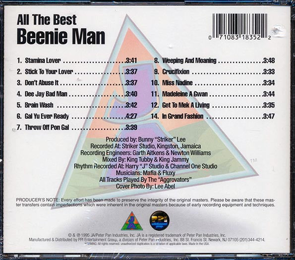Beenie Man - All The Best (marked/ltd stock)