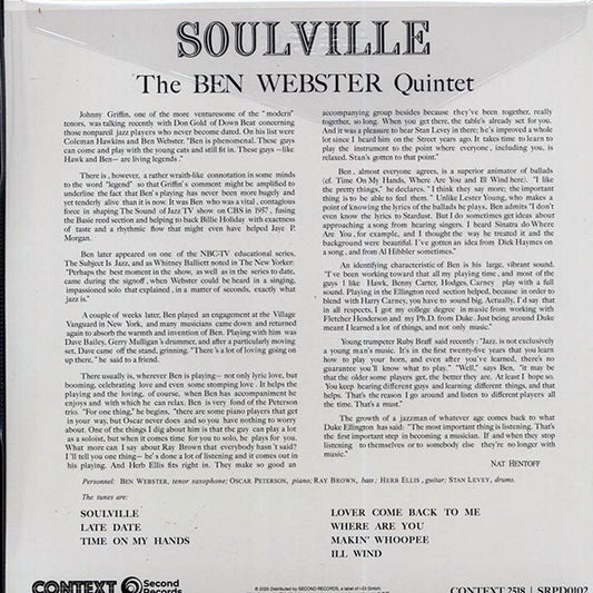 Ben Webster Quintet - Soulville (180g) (orange vinyl)
