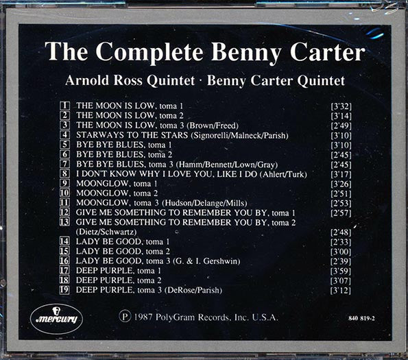 Benny Carter - The Complete Benny Carter: The Essential Keynote Session 7