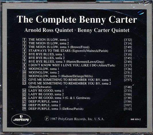 Benny Carter - The Complete Benny Carter: The Essential Keynote Session 7