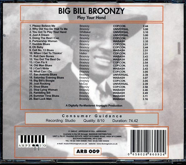 Big Bill Broonzy - Play Your Hand (25 tracks)