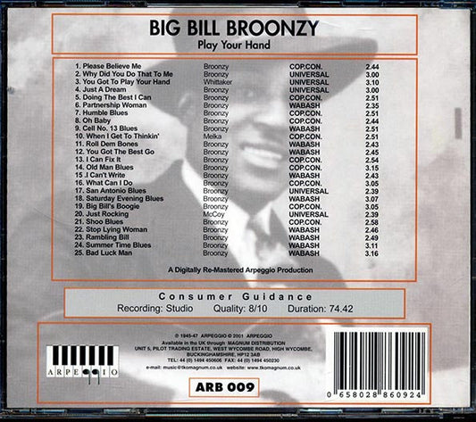 Big Bill Broonzy - Play Your Hand (25 tracks)