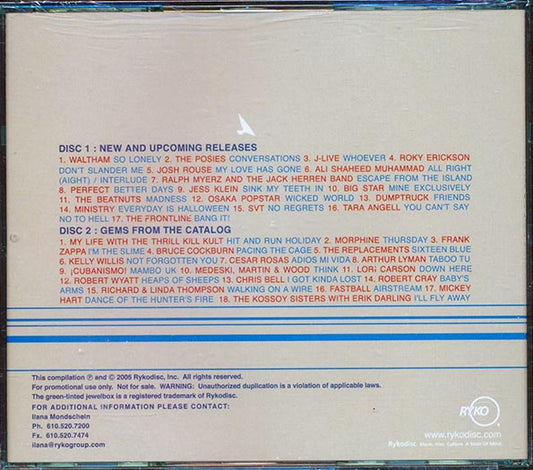 Big Star, Robert Crazy, Ministry, Morphine, Fastball, Mickey Hart, J-Live, Etc. - Rykodisc Summer 2005 Sampler (35 tracks) (2xCD)