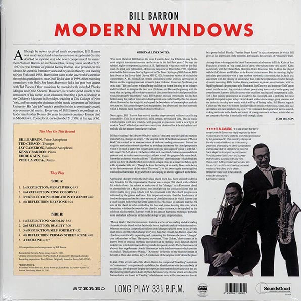 Bill Barron - Modern Windows (+bonus track) (ltd. ed.) (180g)